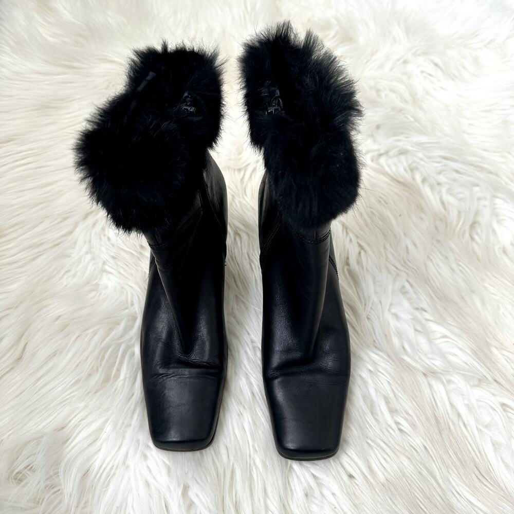 Karen Scott Y2K Leather Heeled Ankle Boots Sz 5.5
